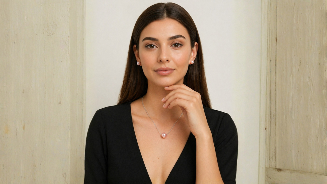 Pearl jewellery for a black dress