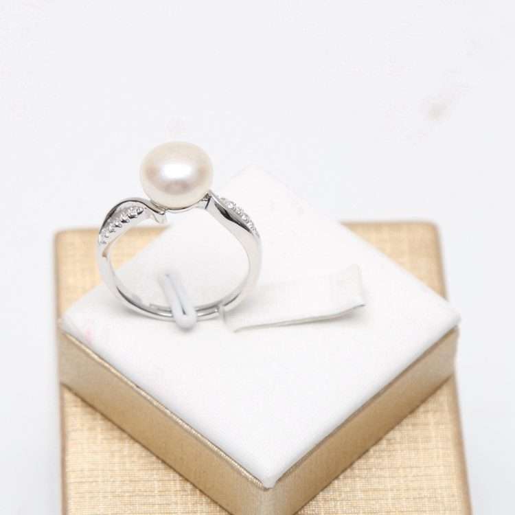 Freshwater Pearl Rings 9 - 10 MM Pearl in Sterling Silver