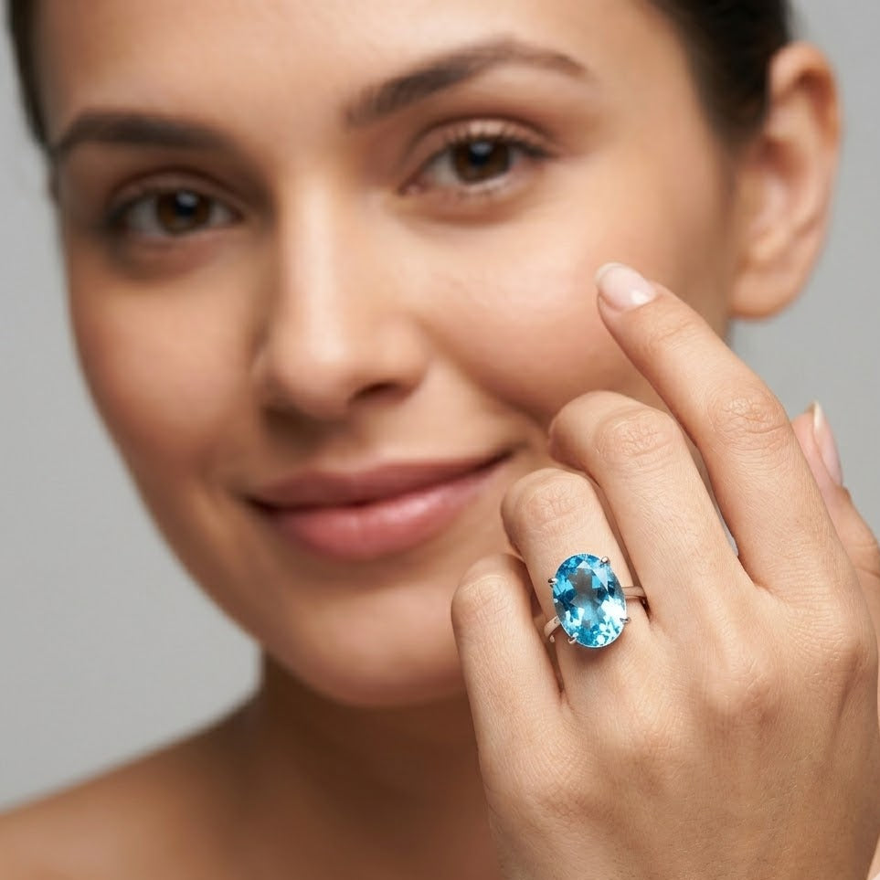 Topaz Rings in 925 Silver