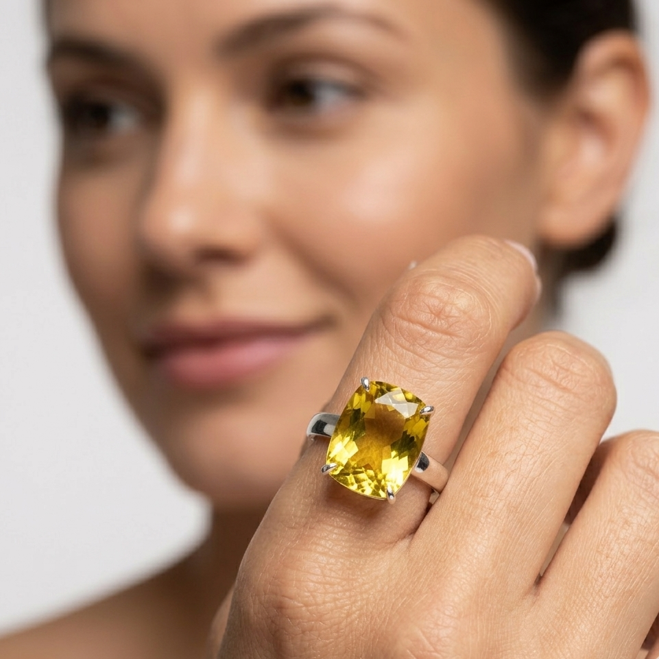 Topaz Rings in 925 Silver