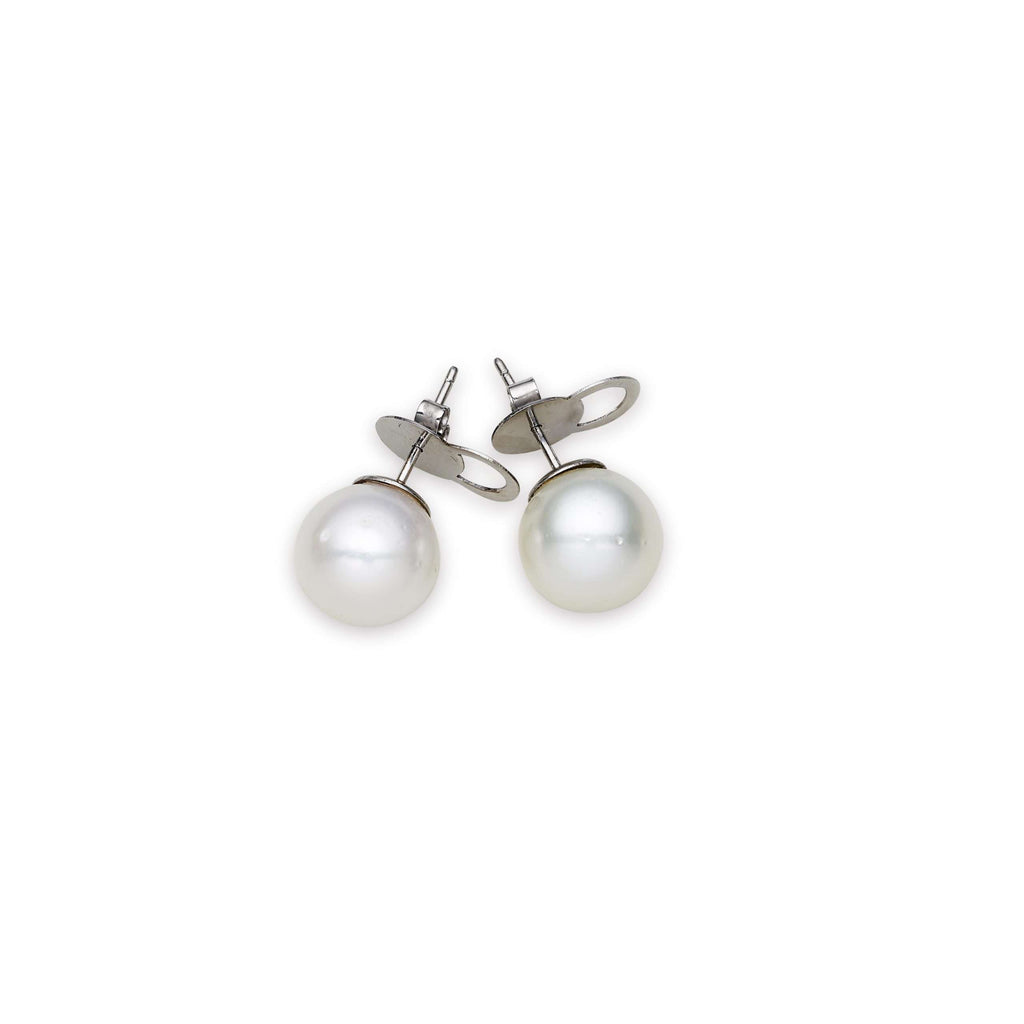 South Sea Pearl Earrings in Sterling Silver