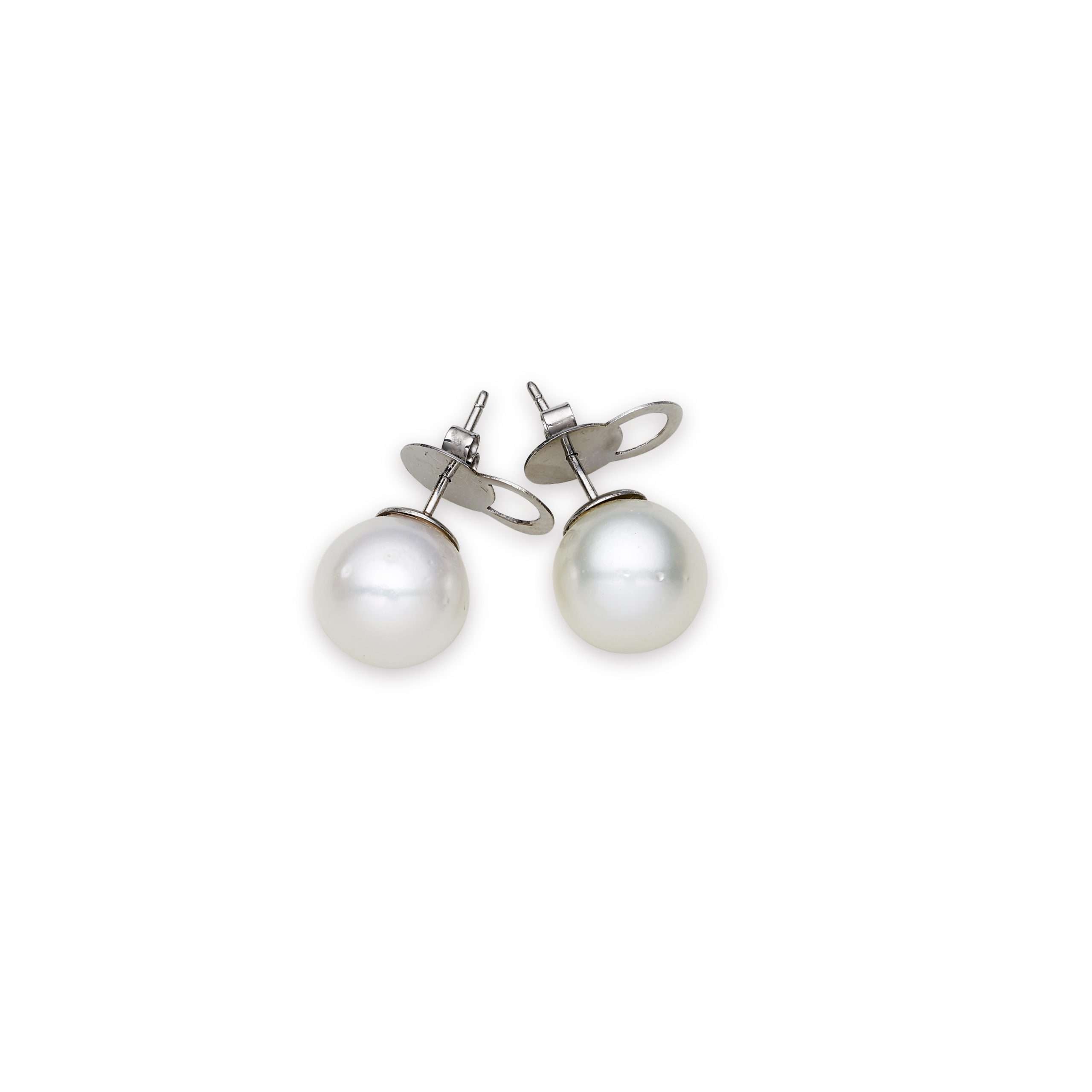 South Sea Pearl Earrings in Sterling Silver