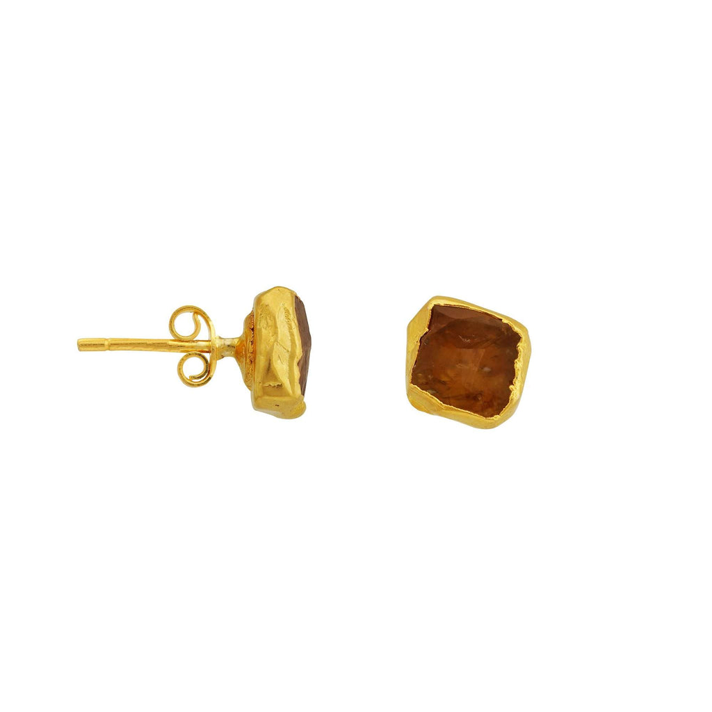 Citrine Earrings in 925 Silver