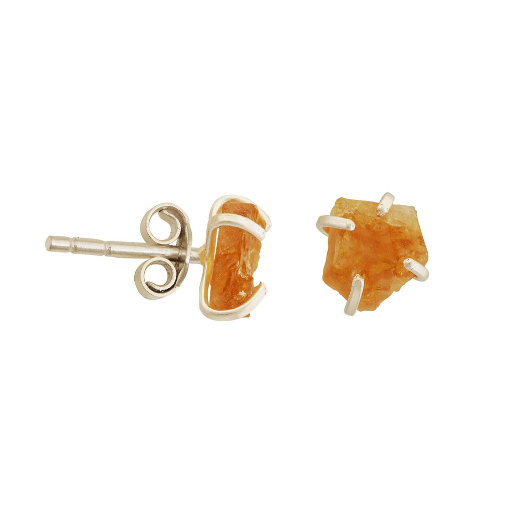 Citrine Earrings in 925 Silver