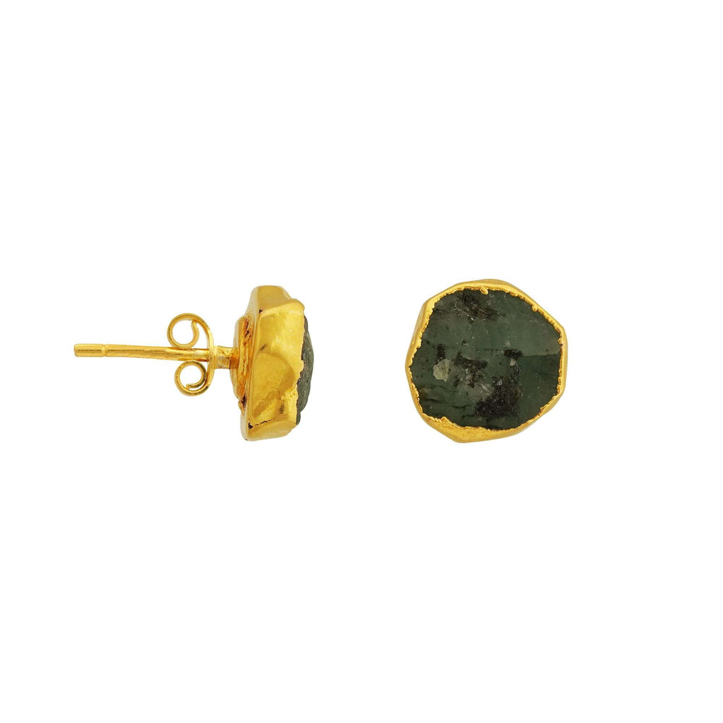 Emerald Earrings in 925 Silver