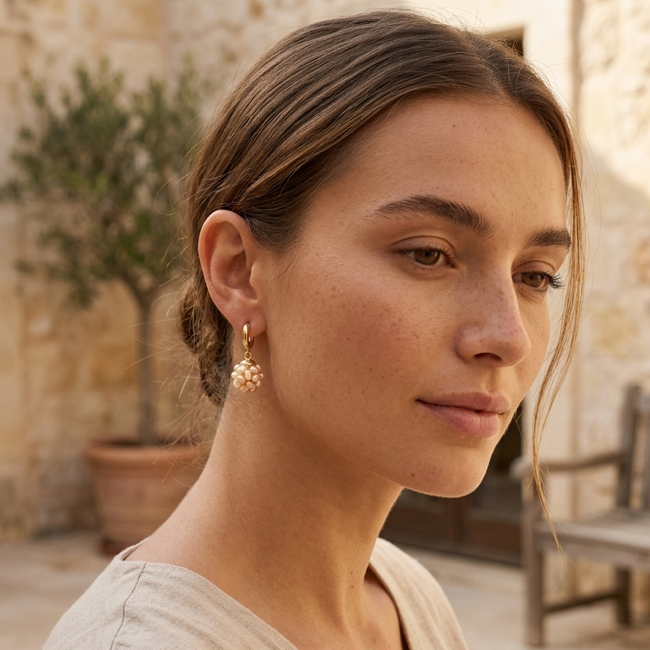 pearl drop earrings