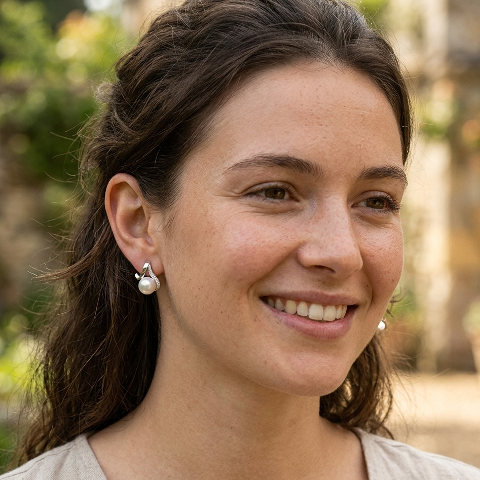 Woman with a blurred natural background