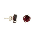 Garnet Earrings in 925 Silver