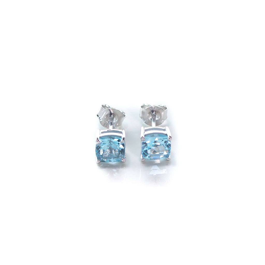Sky Blue Topaz Earrings in 925 Silver