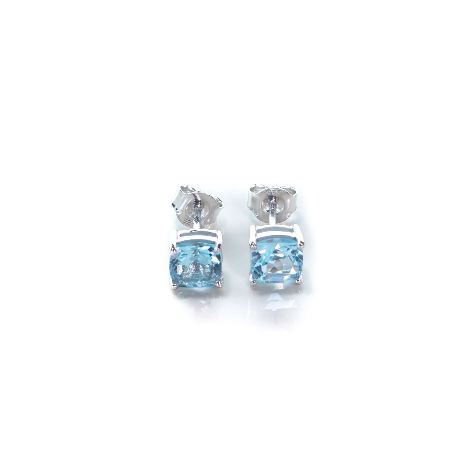 Sky Blue Topaz Earrings in 925 Silver