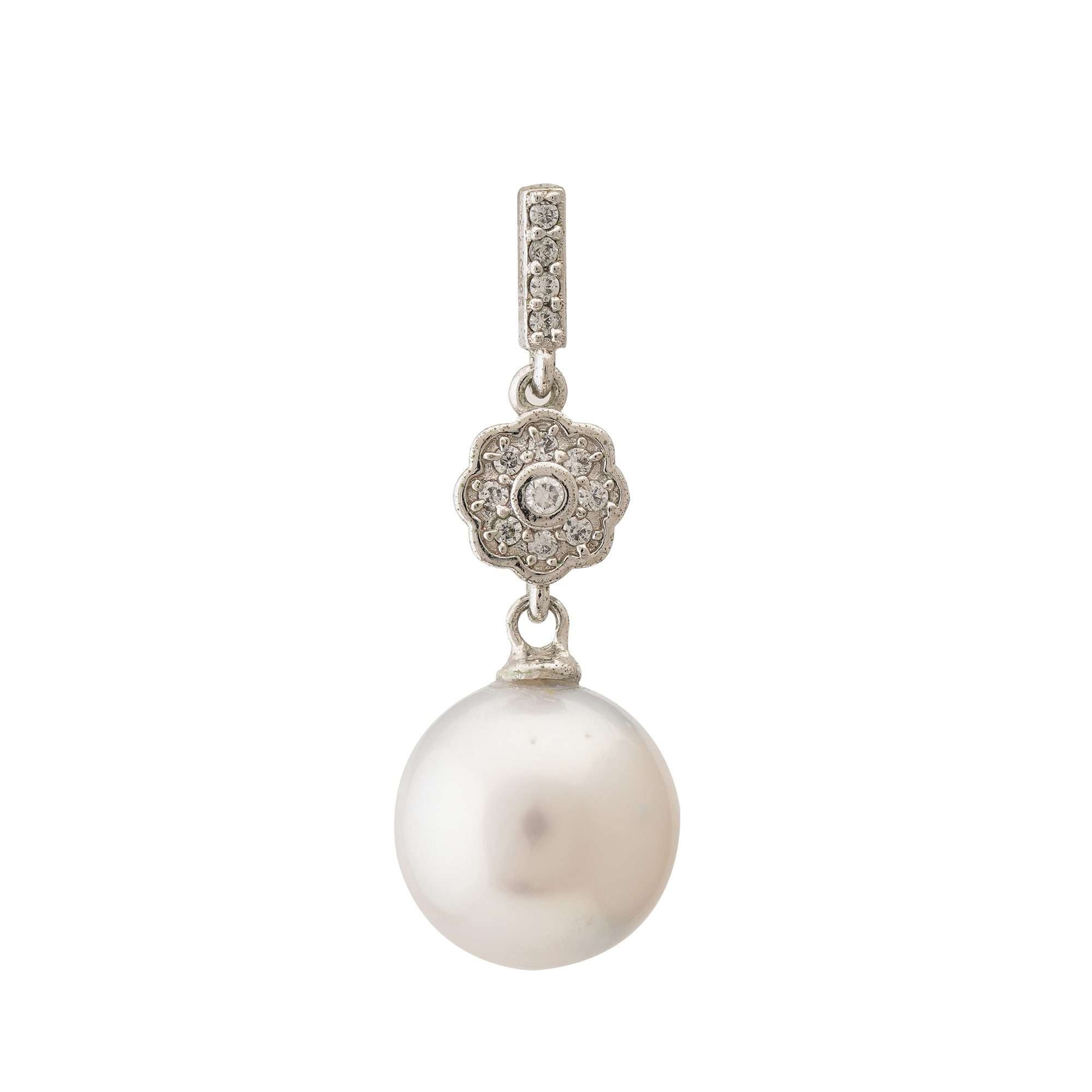 South Sea Pearl Earrings in Sterling Silver