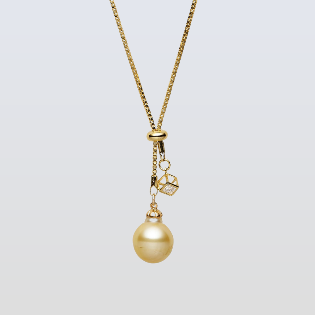 South Sea Gold Pearls Killara Long Chain Necklace 15 mm AAA