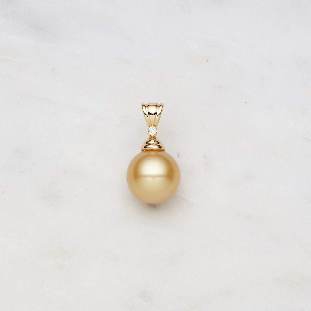 South Sea Gold Pearls Atarman Pendant 12-13 mm AAA
