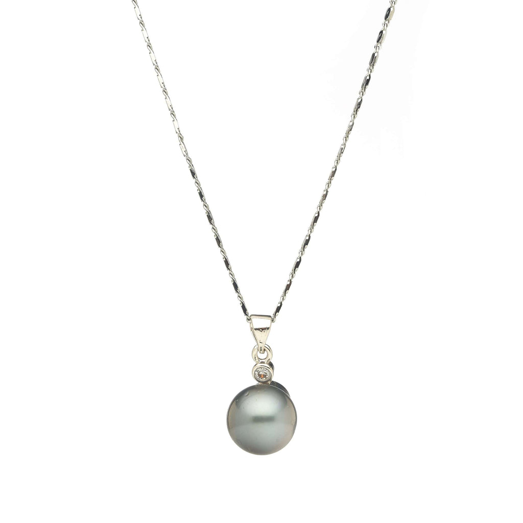 Black South Sea Pearl Pendants 12-13 mm in Sterling Silver