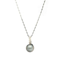 Black South Sea Pearl Pendants 12-13 mm in Sterling Silver