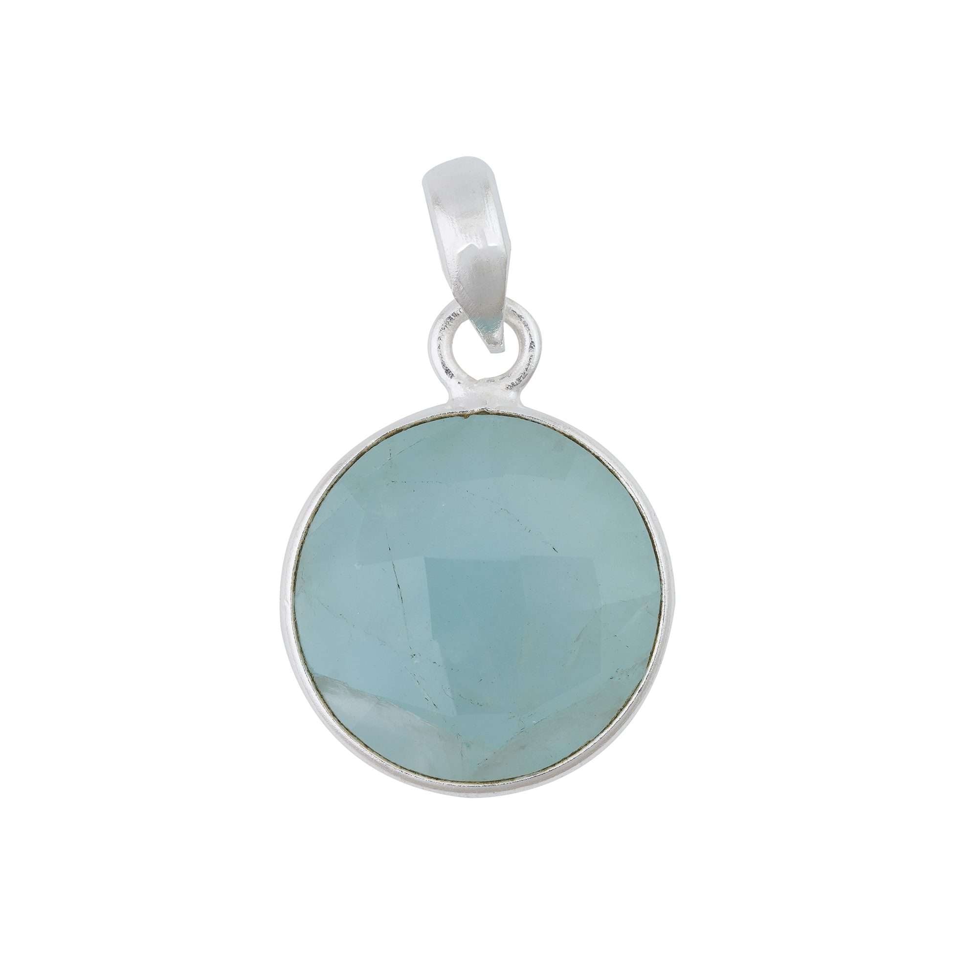 Aquamarine Pendant in Sterling Silver