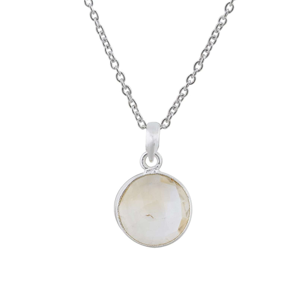 Citrine Unisex Pendants in 925 Silver