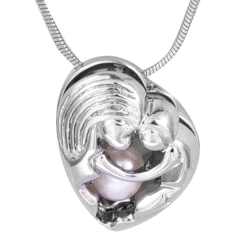 Freshwater Pearl Pendants 8-9 mm in Silver Plated