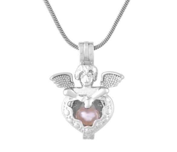 Freshwater Pearl Pendants 8-9 mm in Silver Plated