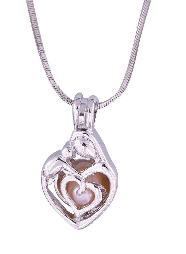 Freshwater Pearl Pendants 8-9 mm in Silver Plated