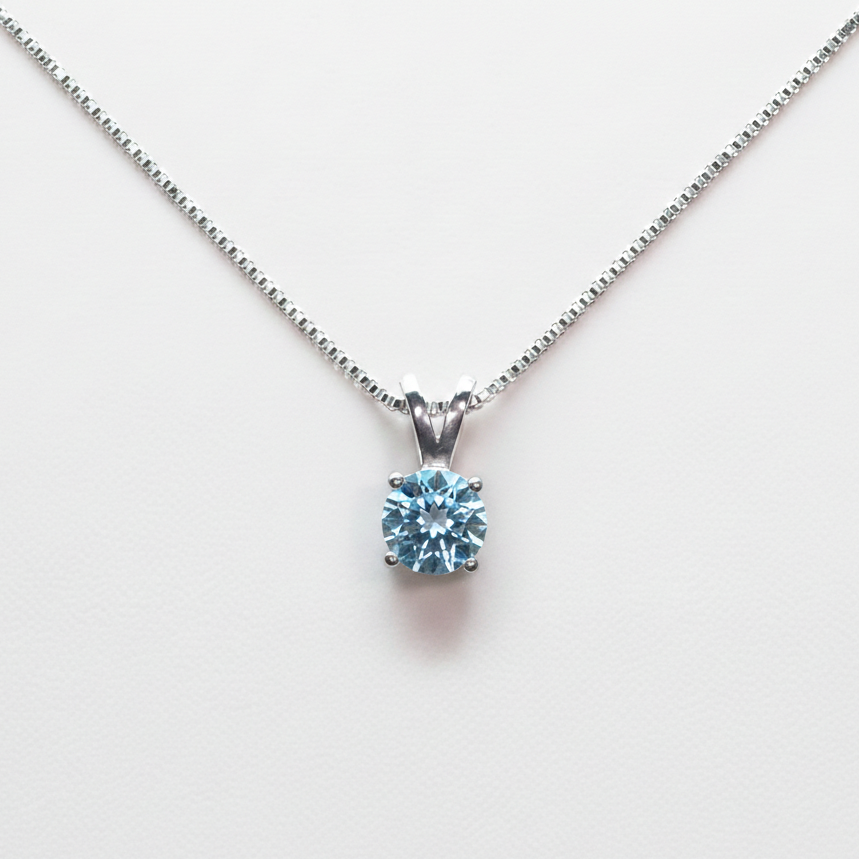 Sky Blue Topaz Necklace in Sterling Silver