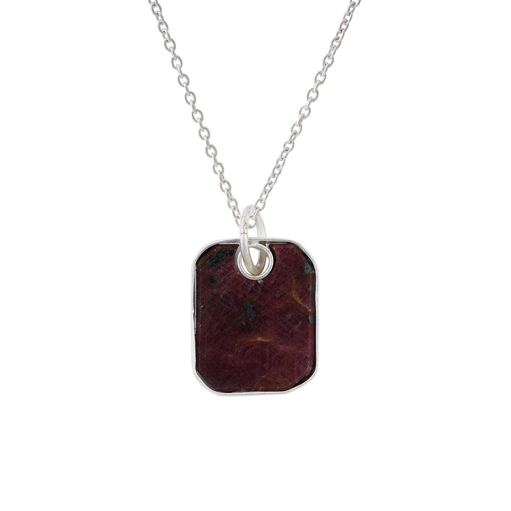 Ruby Unisex Pendants in 925 Silver