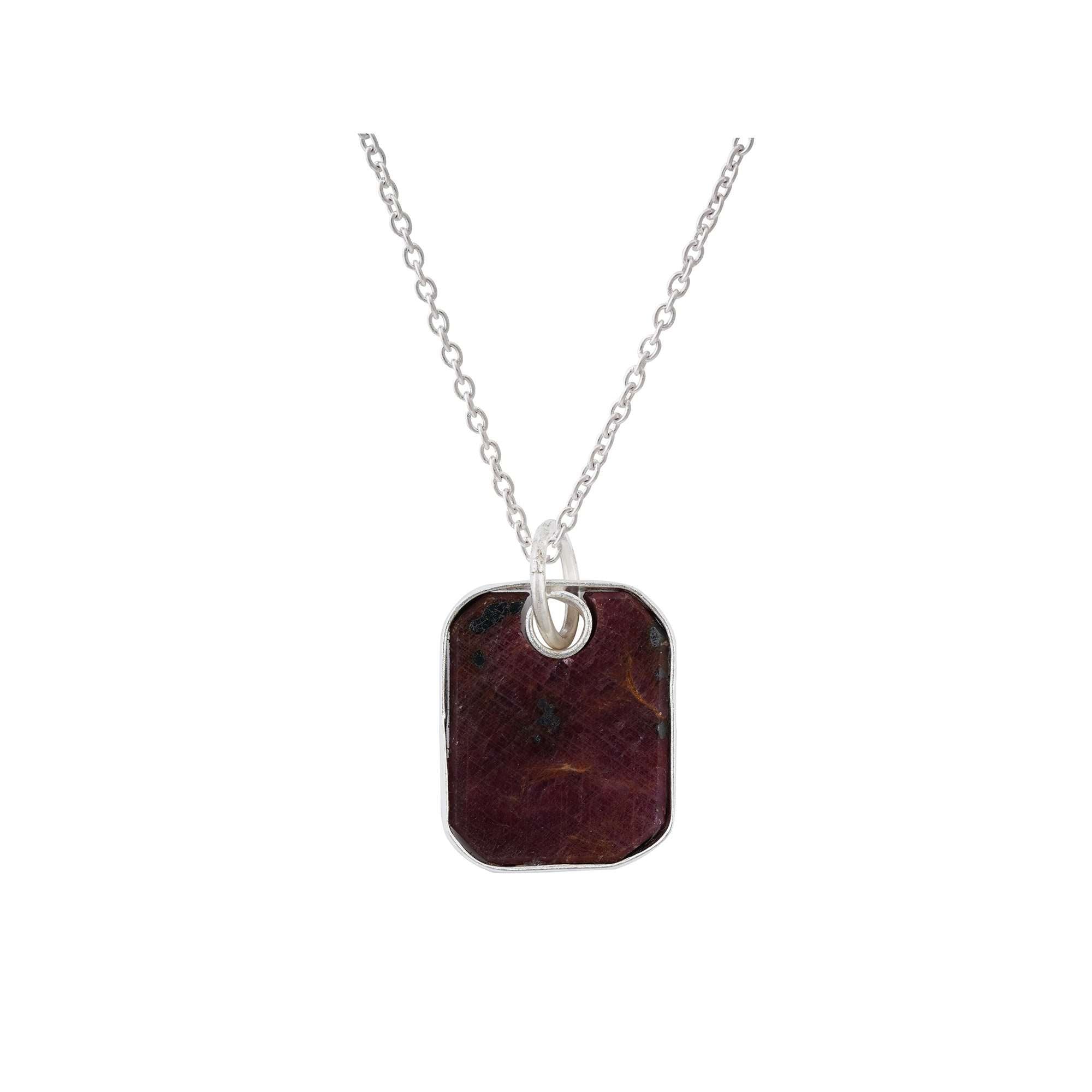 Ruby Unisex Pendants in 925 Silver