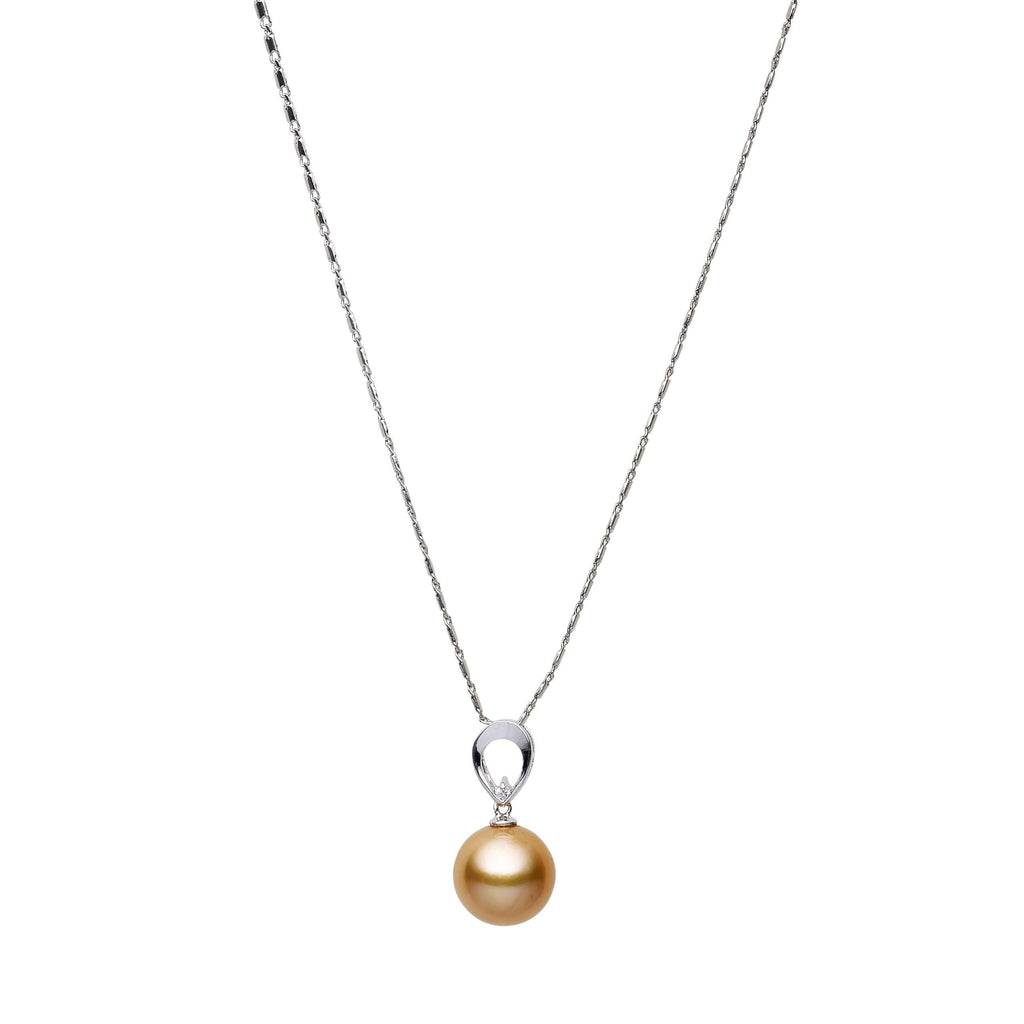 Gold South Sea Pearl Pendants 12-13 mm in Sterling Silver