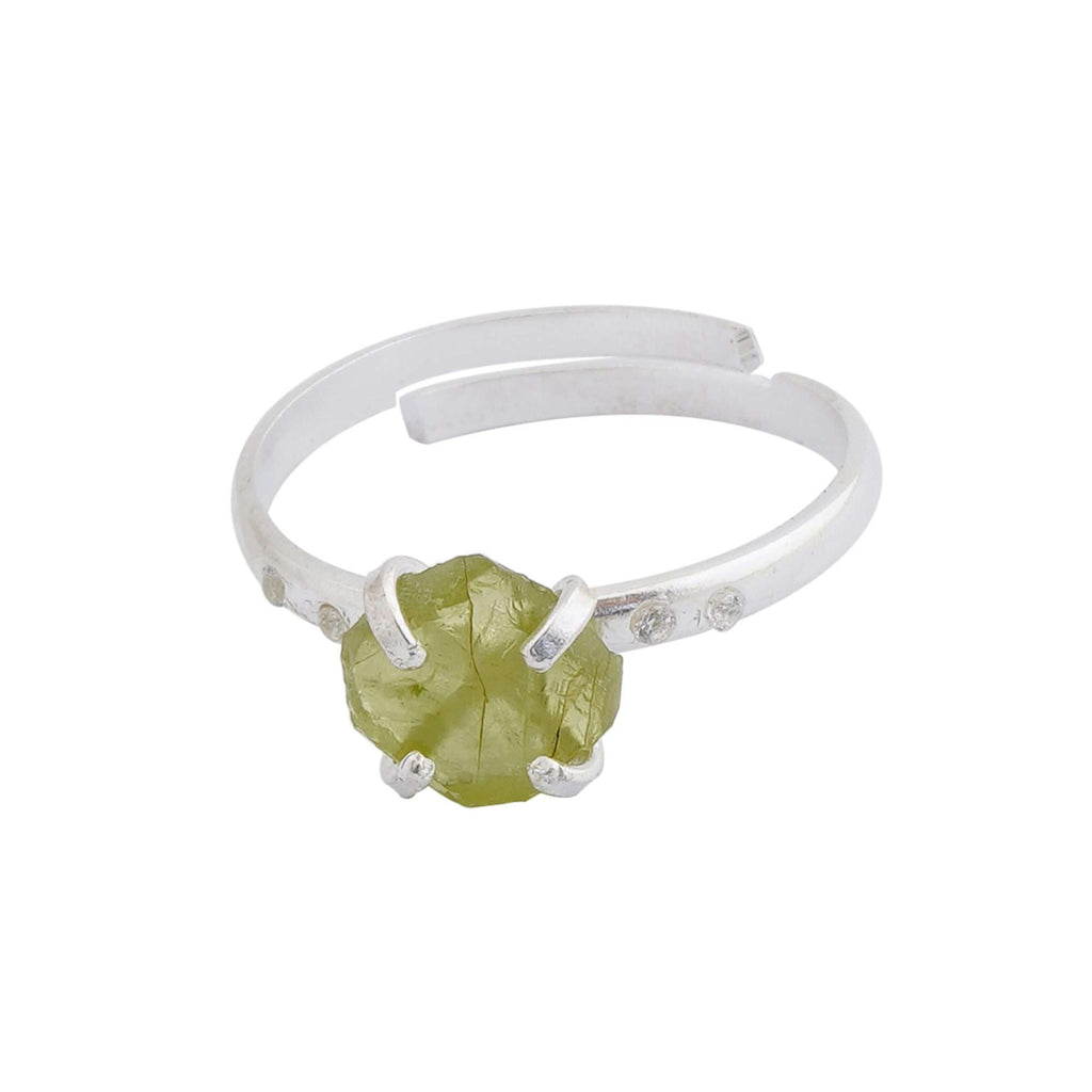 Peridot Rings in 925 Silver