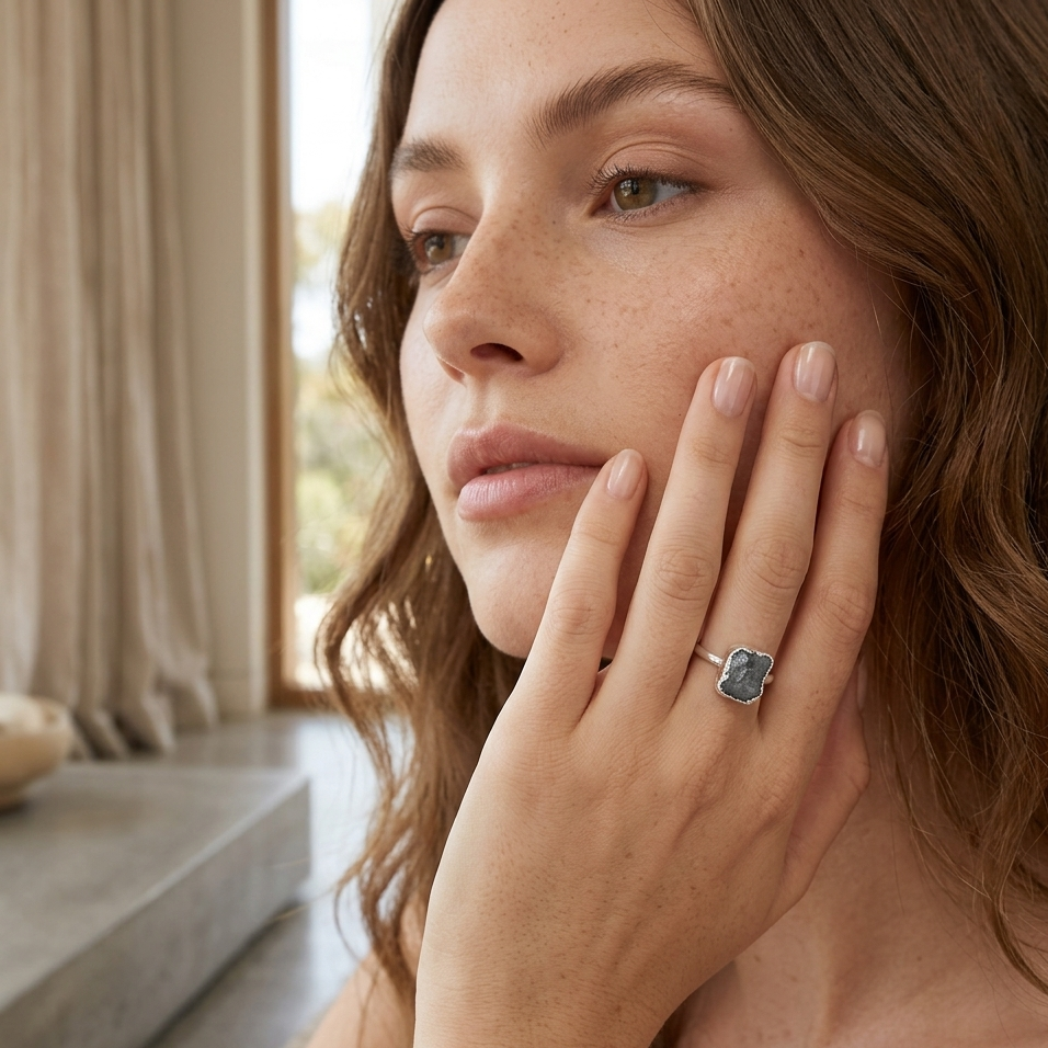 Aquamarine Adjustable Ring