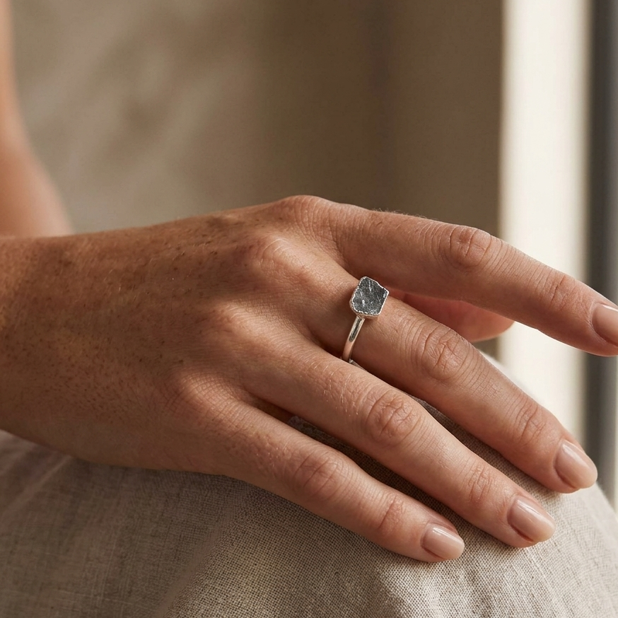 Aquamarine Adjustable Ring