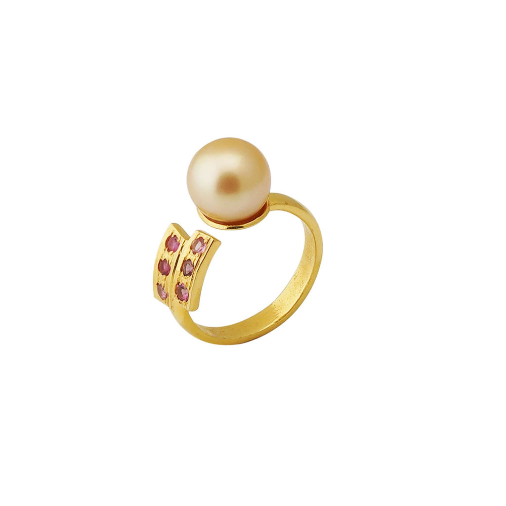 South Sea Pearl Ring in Sterling Silver