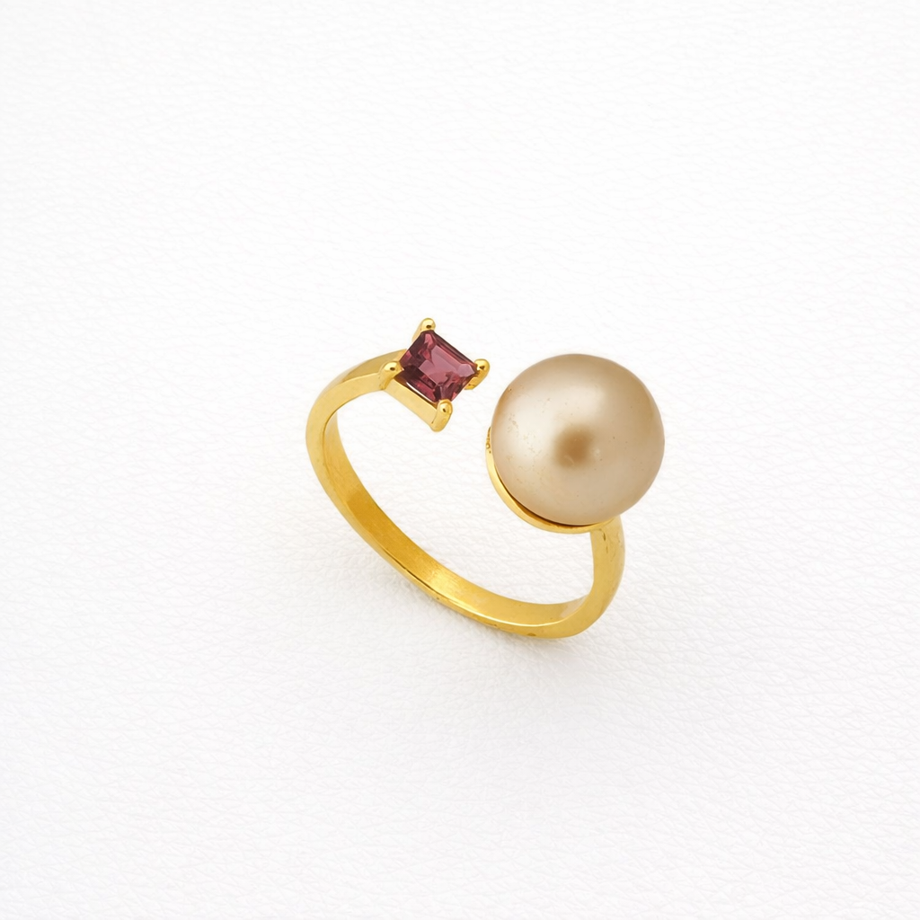 South Sea Pearl Ring in Sterling Silver