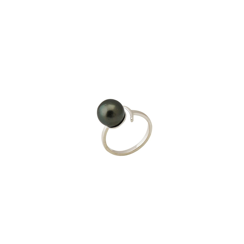 Tahitian Pearl Ring in Sterling Silver