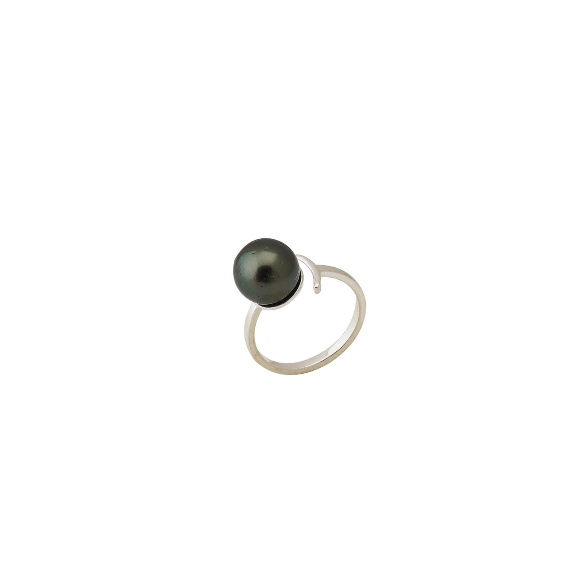 Tahitian Pearl Ring in Sterling Silver