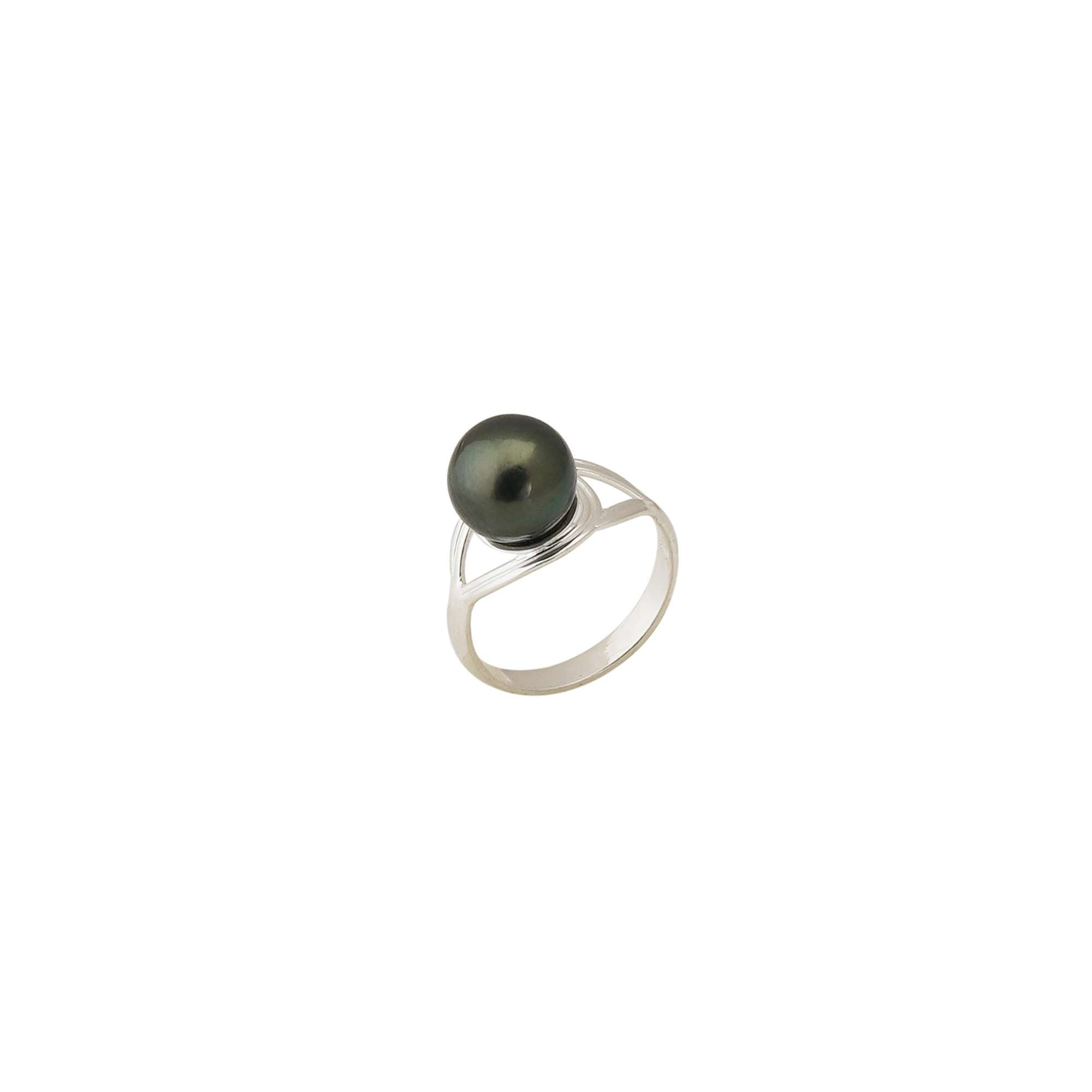 Tahitian Pearl Ring in Sterling Silver