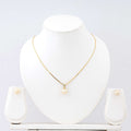 Gold South Sea Pearl Sets 10 - 10.5 MM in 925 Silver
