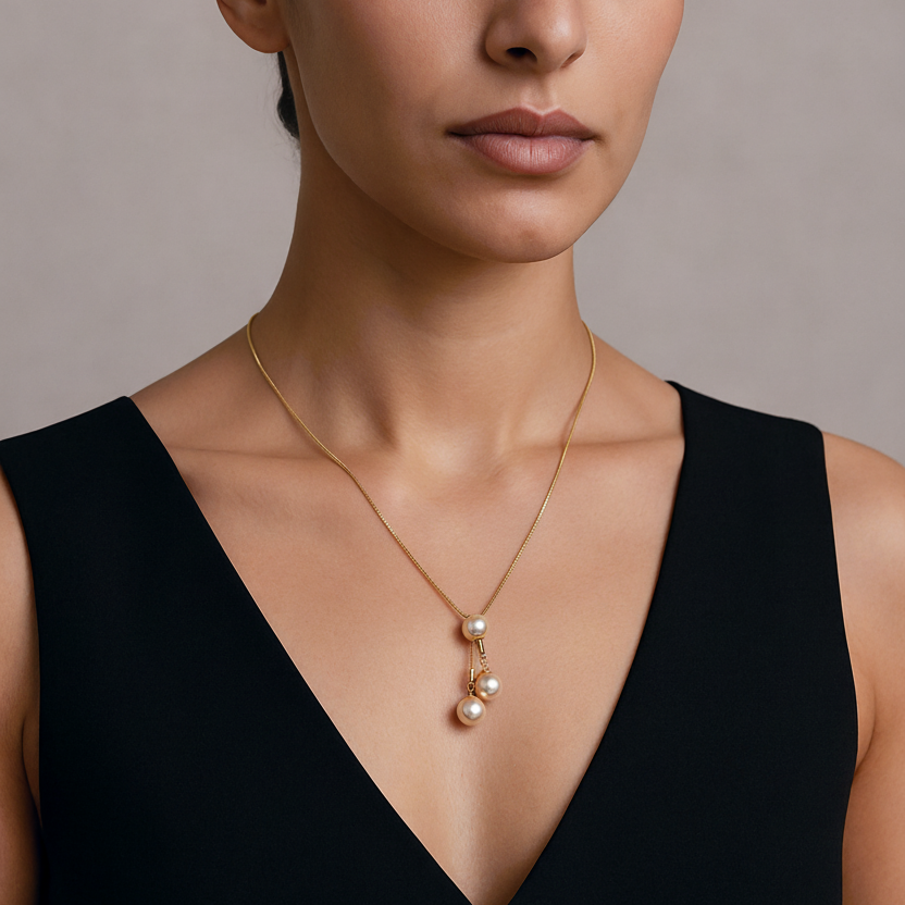 South Sea Gold Pearls Glebe Long Chain Necklace 12-13 mm AAA