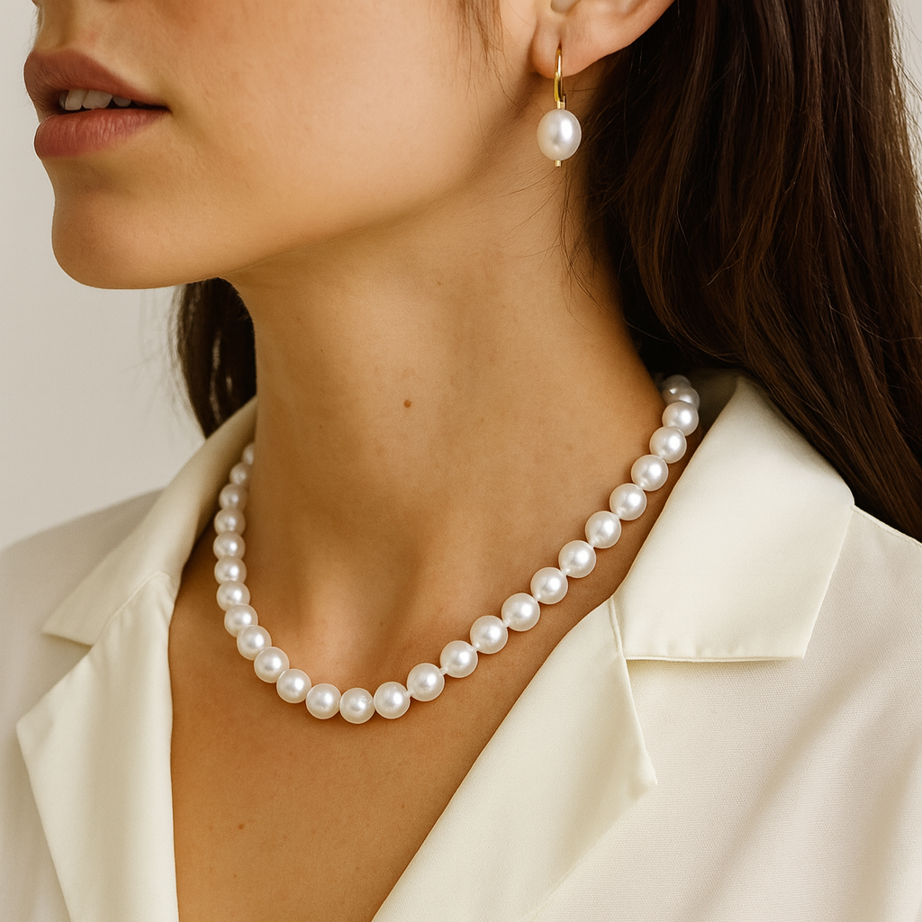 South Sea White Pearls Opera Necklace 12-15 mm AA