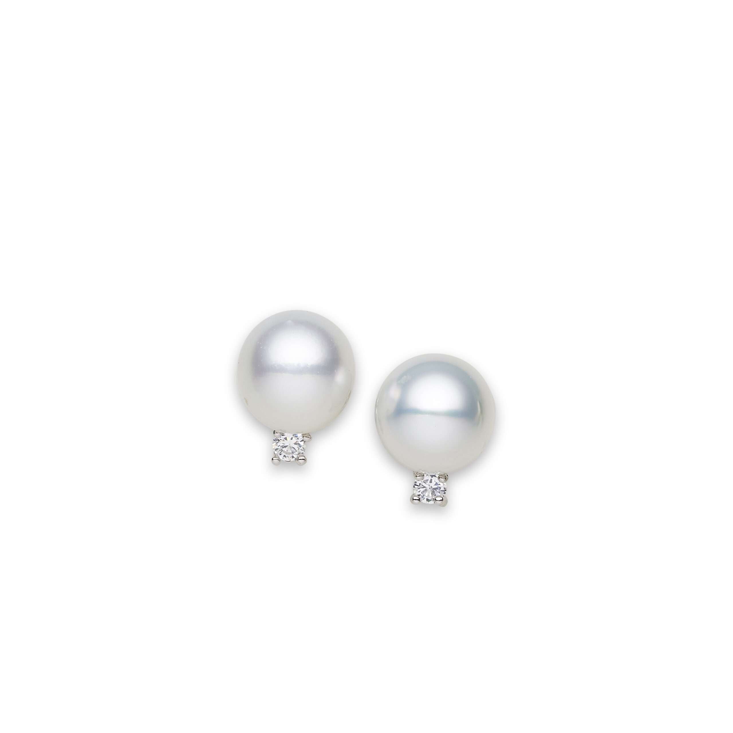 South Sea Pearl Earrings 12-13 mm in Sterling Silver