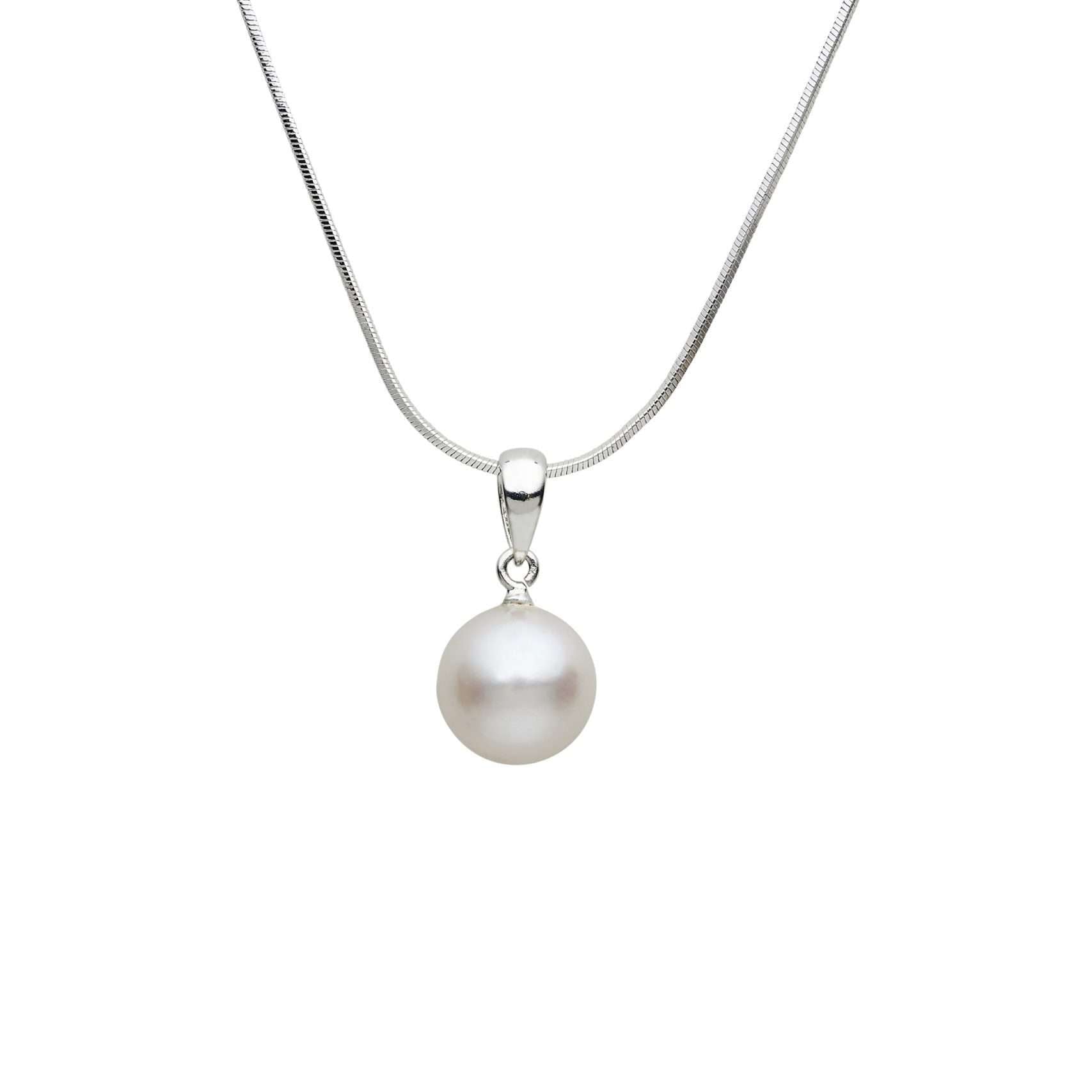 South Sea Pearl Pendants 13-14 mm in Sterling Silver