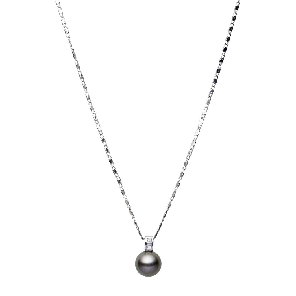 Black South Sea Pearl Pendants 11-12 mm in Sterling Silver