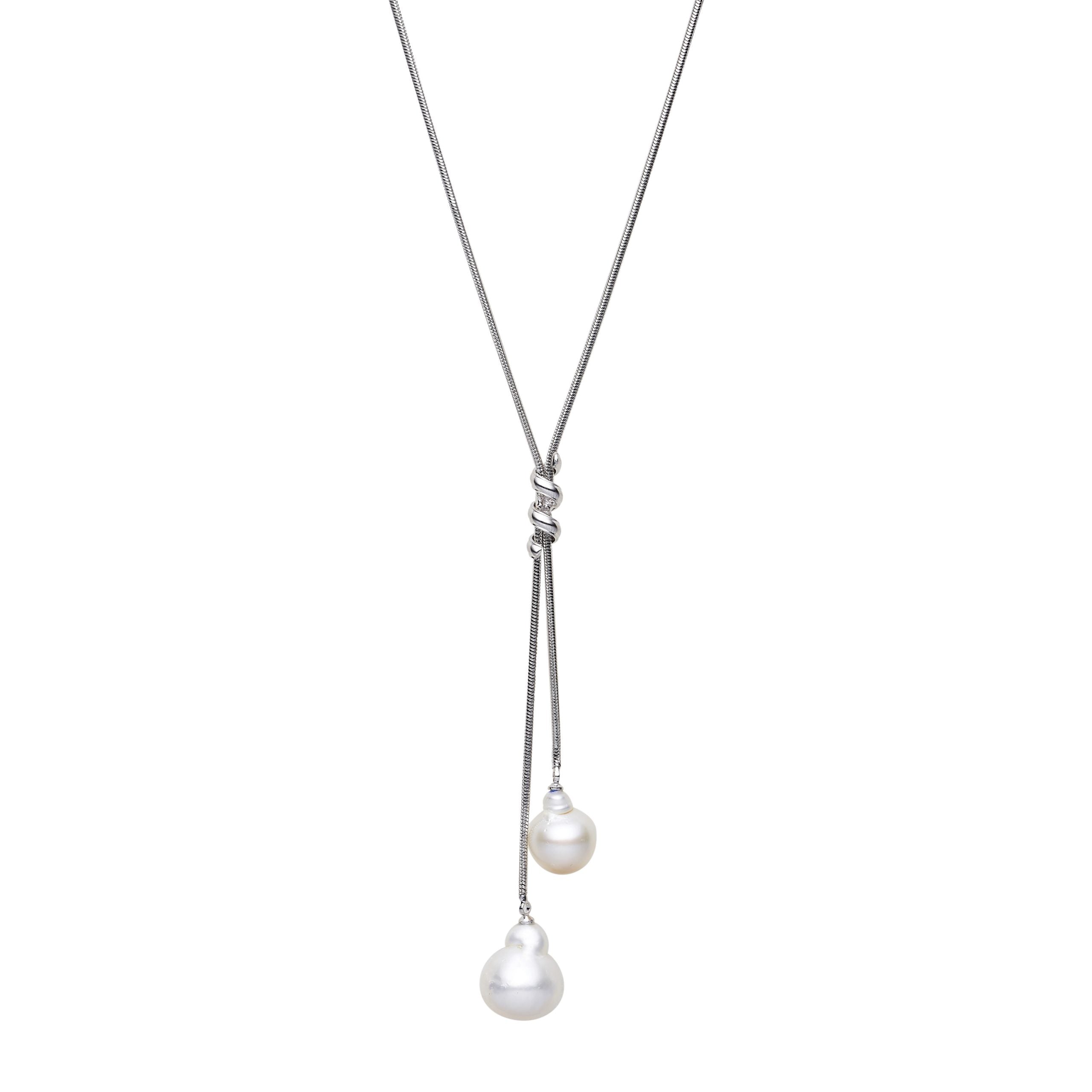 South Sea Pearl Necklace in Sterling Silver