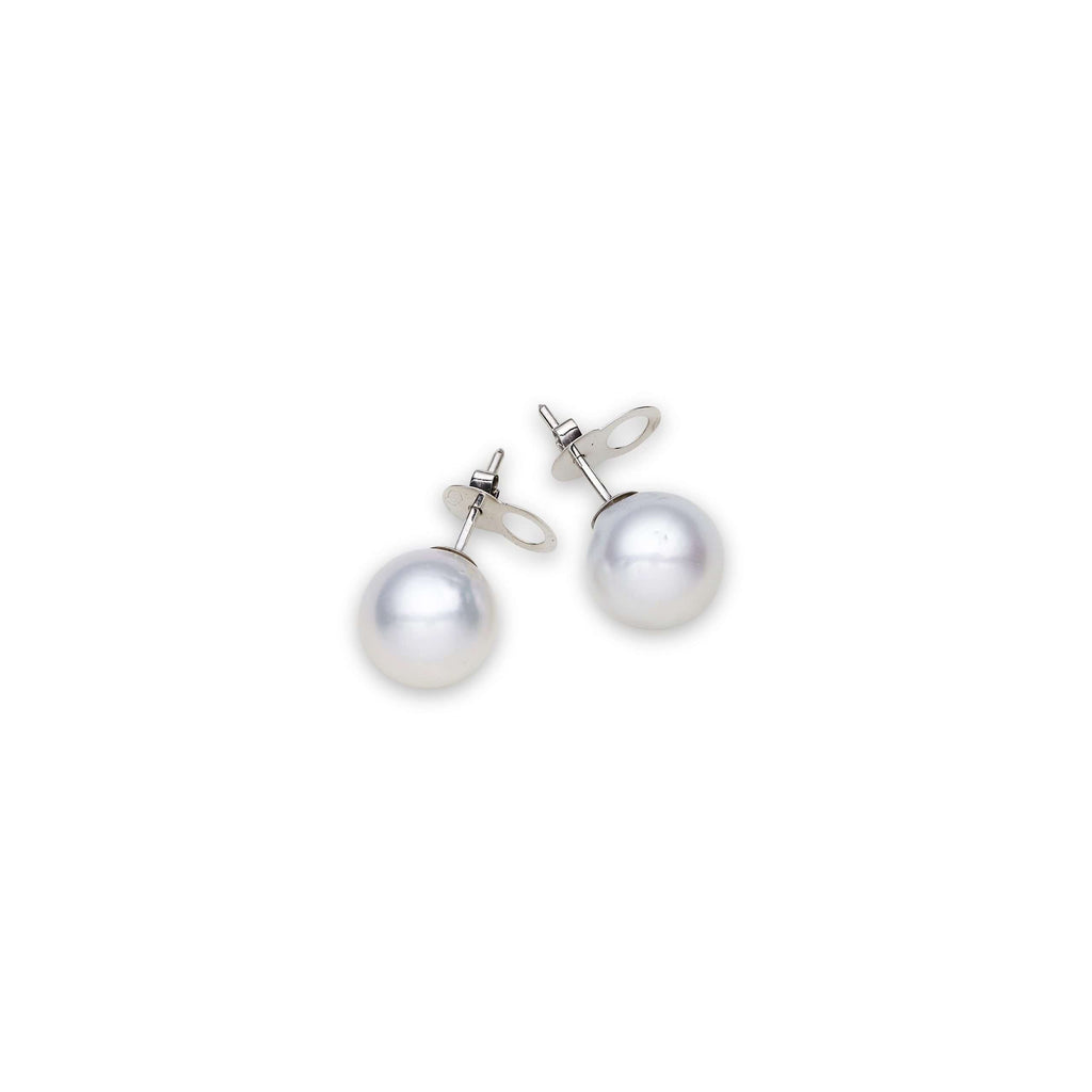 South Sea Pearl Earrings 12-13 mm in 14 CT White Gold