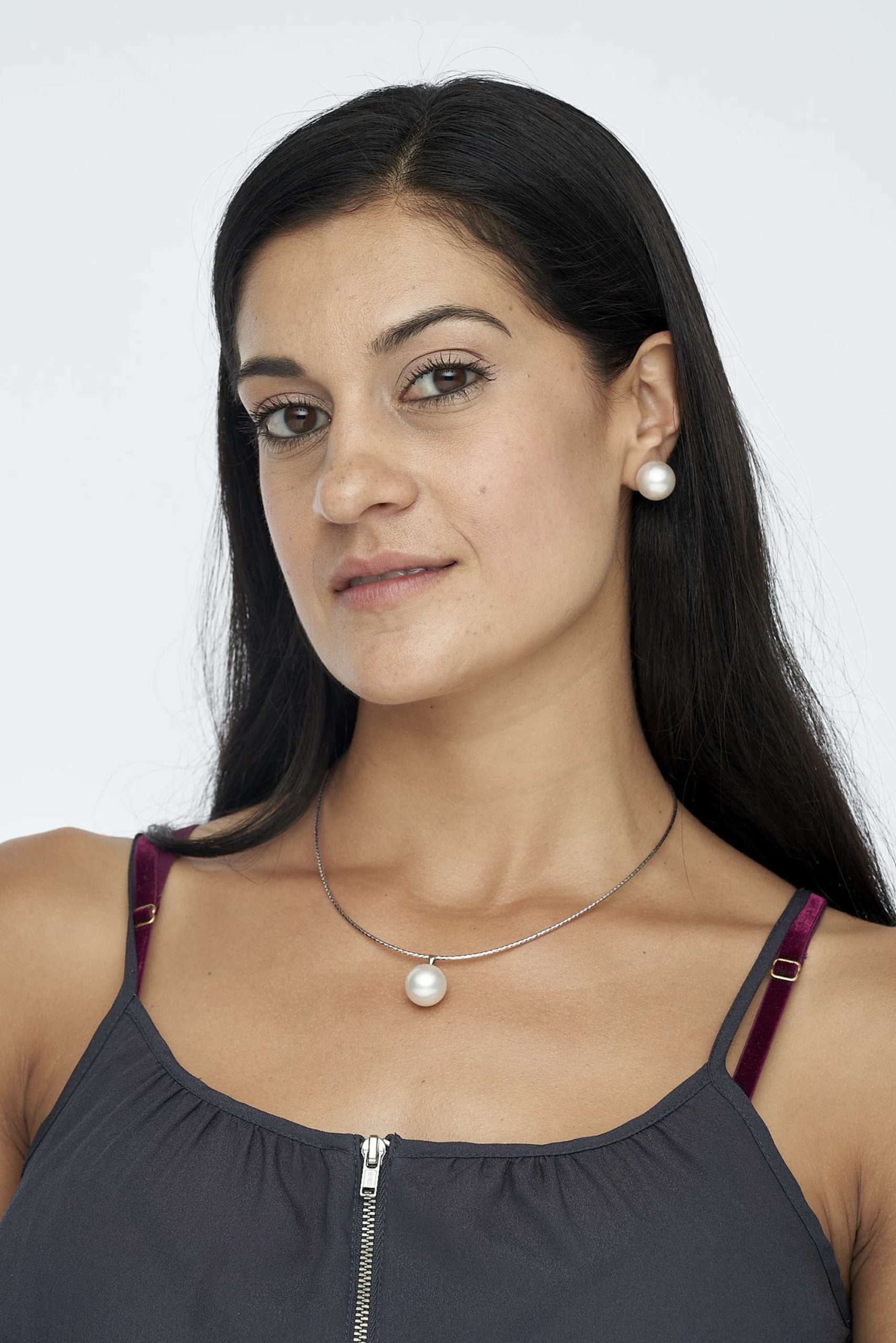 South Sea Pearl Earrings in Sterling Silver