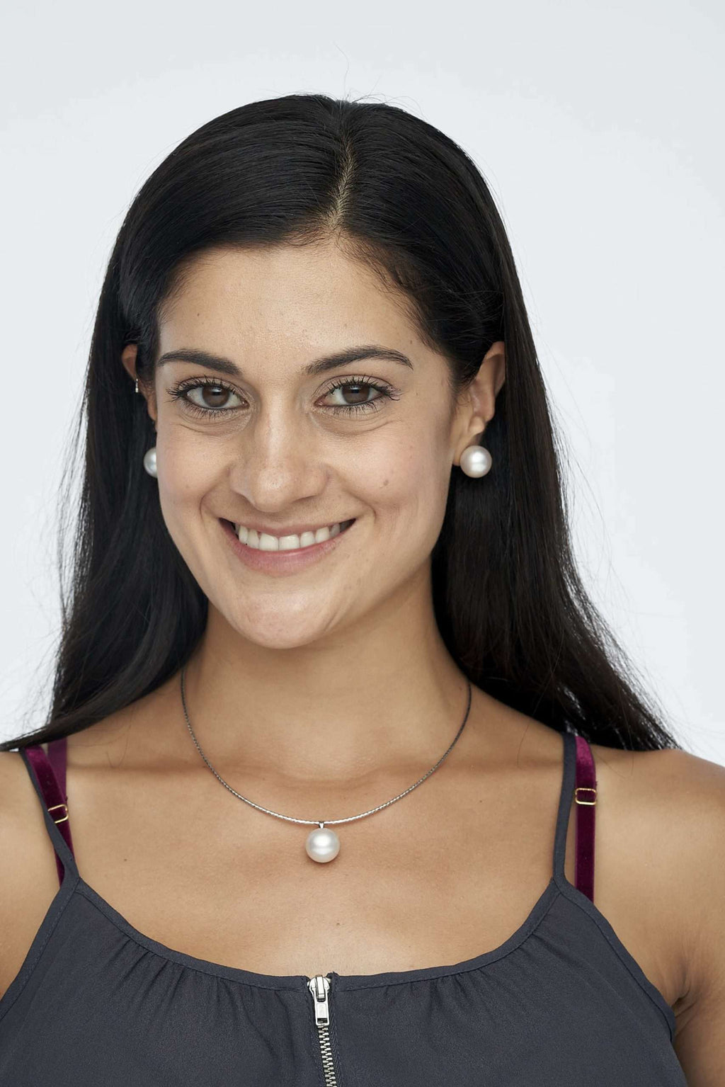 South Sea Pearl Earrings in Sterling Silver