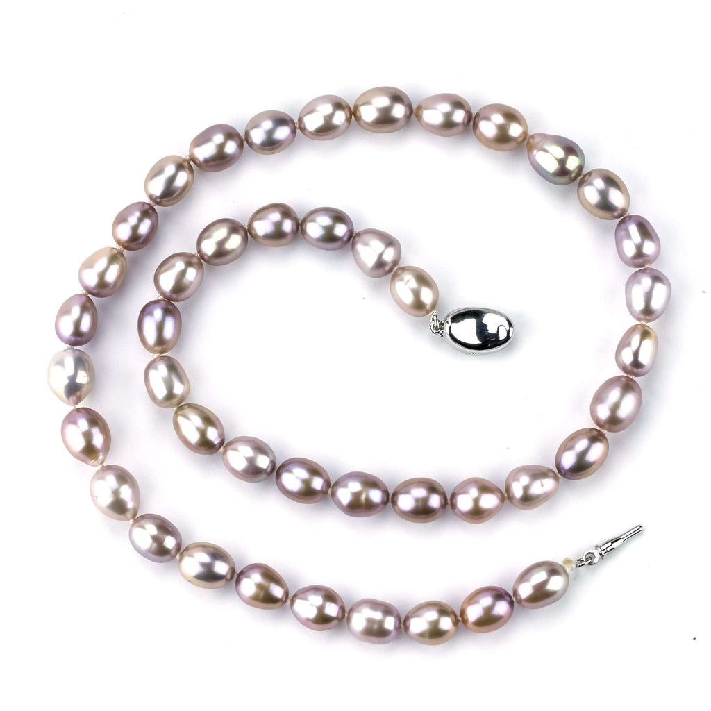 Purple Freshwater Pearl Necklaces 8-9 mm in Strand