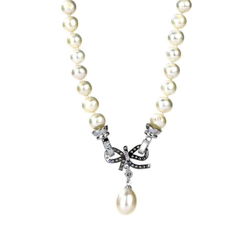 Freshwater Pearl Necklaces 9-10 mm in 925 Sterling Silver