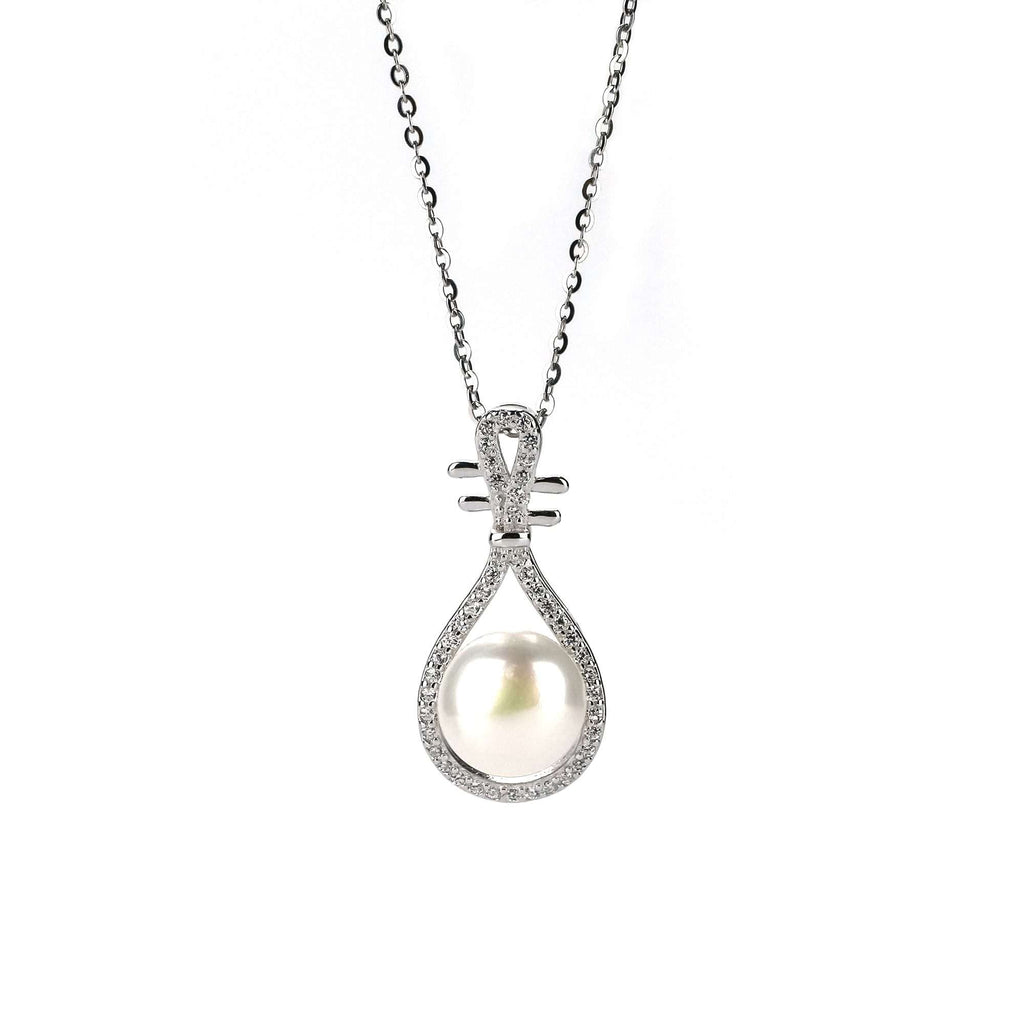 Freshwater Pearl Pendants 9 mm in 925 Sterling Silver