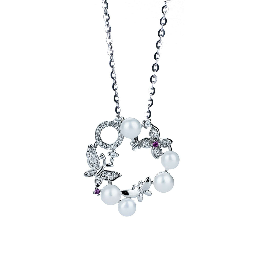 Freshwater Pearl Pendants 5.5 mm in 925 Sterling Silver